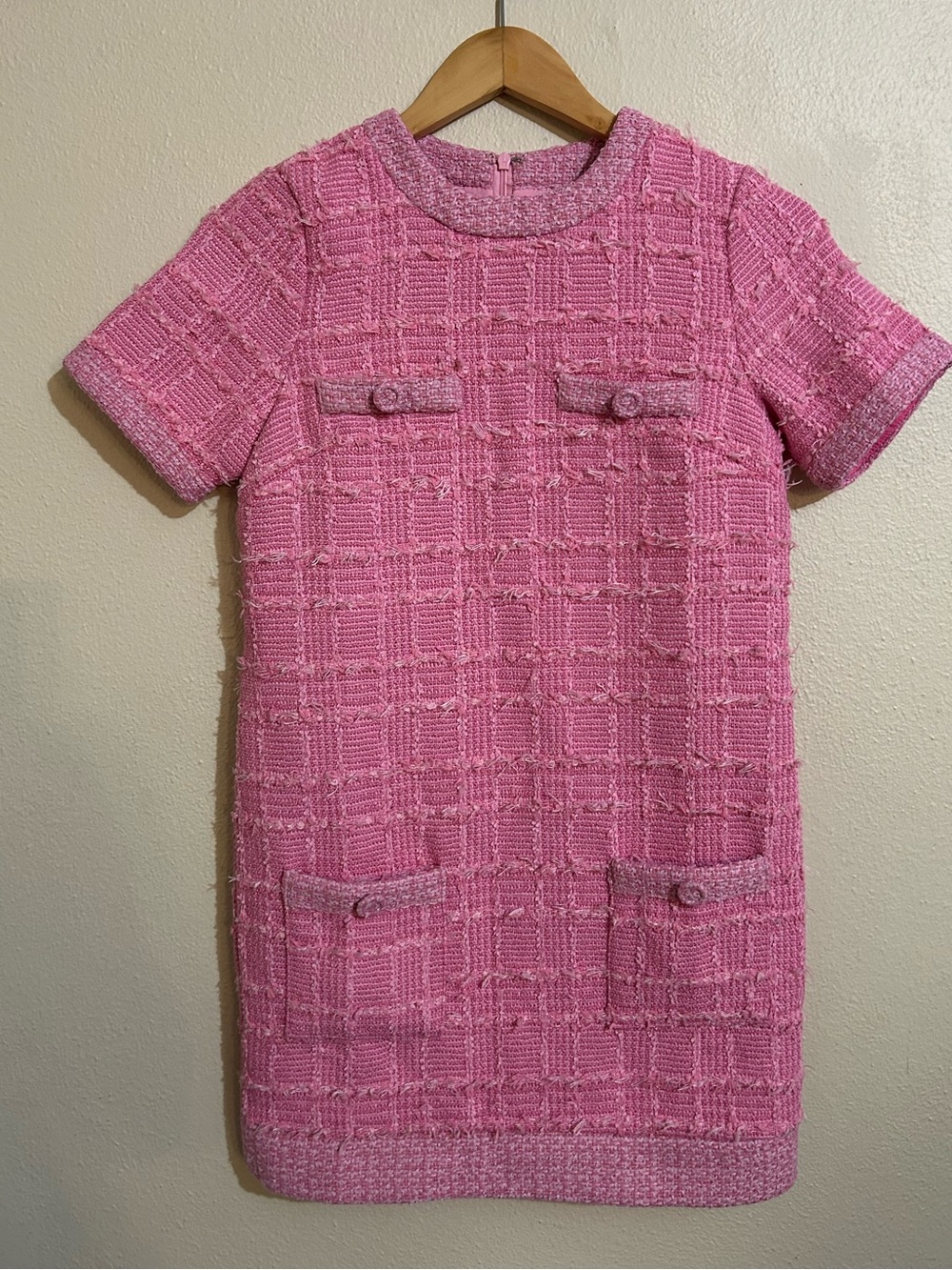 Endless Rose Pink Tweed Shift Dress Size XS Women’s